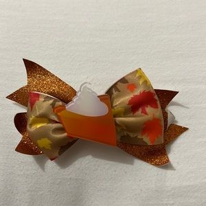 Pumpkin Pie Fall Inspired Clip Hair Bow